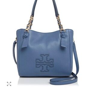 Tory Burch Harper pebbled leather satchel. With crossbody strap! So RARE!